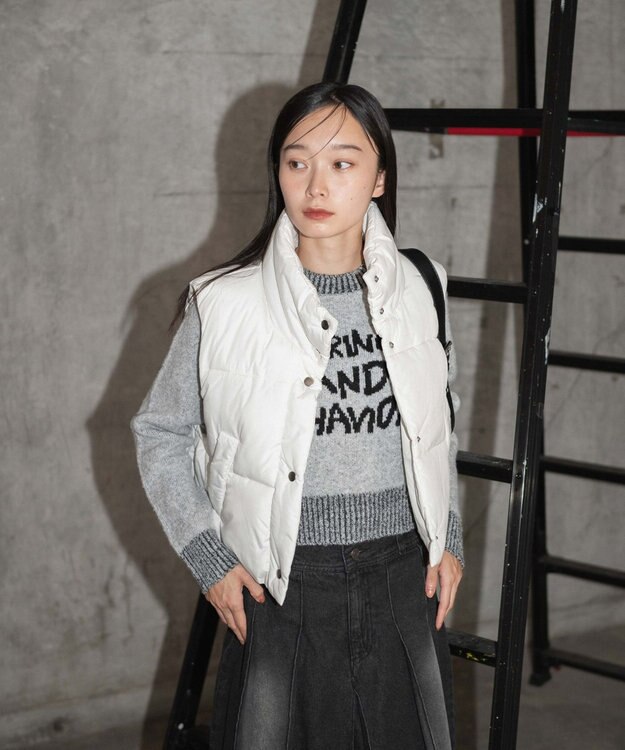 WEGO パディングショートベスト ホワイト