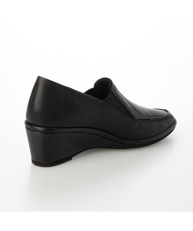 MODE ET JACOMO <D'ICI>ウェッジヒールサイドゴアスリッポンシューズ ブラック