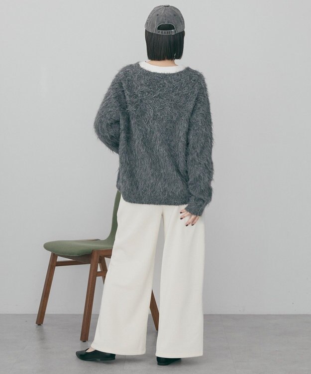 AMERICAN HOLIC 起毛シャギールーズニットプルオーバー Charcoal Gray