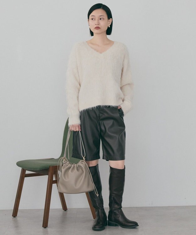 AMERICAN HOLIC 起毛シャギールーズニットプルオーバー Ivory