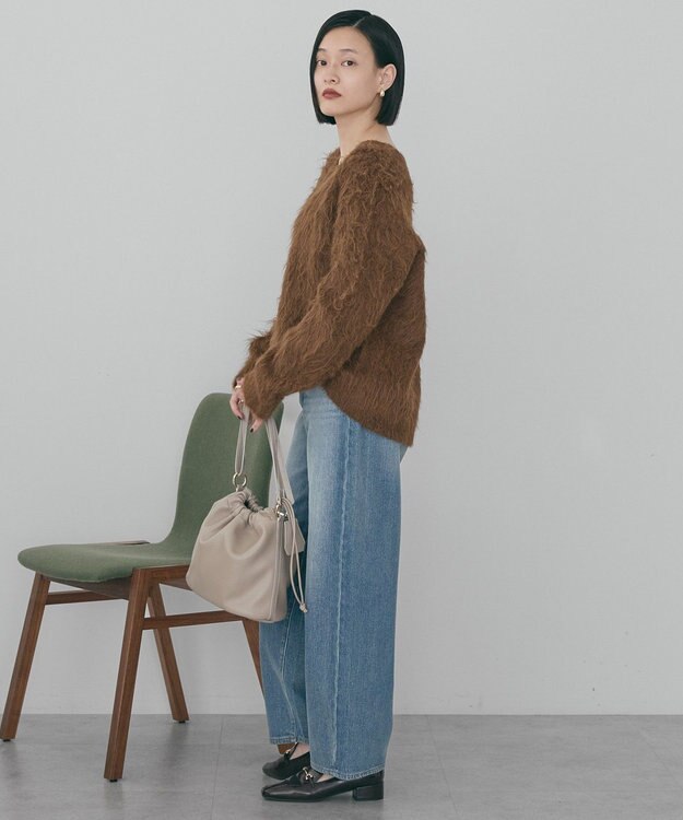 AMERICAN HOLIC 起毛シャギールーズニットプルオーバー Brown