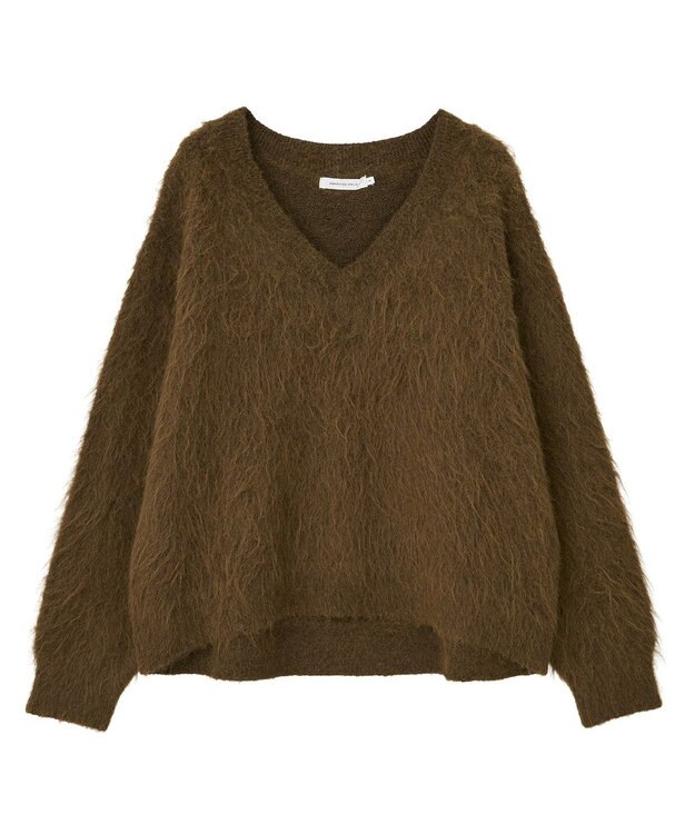 AMERICAN HOLIC 起毛シャギールーズニットプルオーバー Brown