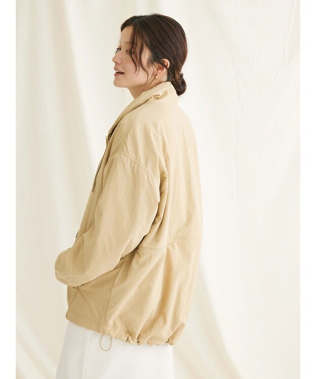 CRAFT STANDARD BOUTIQUE ナイロン×裏フリースアノラックブルゾンＬ／Ｓ Beige