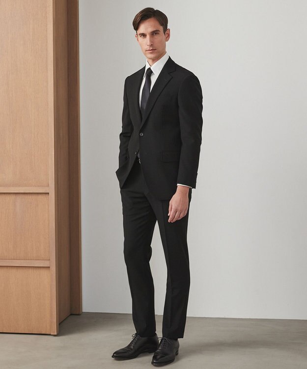 GOTAIRIKU 【WEAR BLACK】フォーマル用_サテン無地 ネクタイ ブラック系