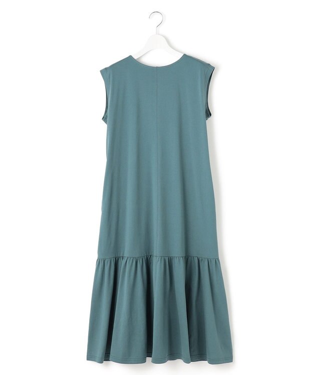 J.PRESS YORK STREET 【WOMEN】フレアギャザー ワンピース ピーコックグリーン系