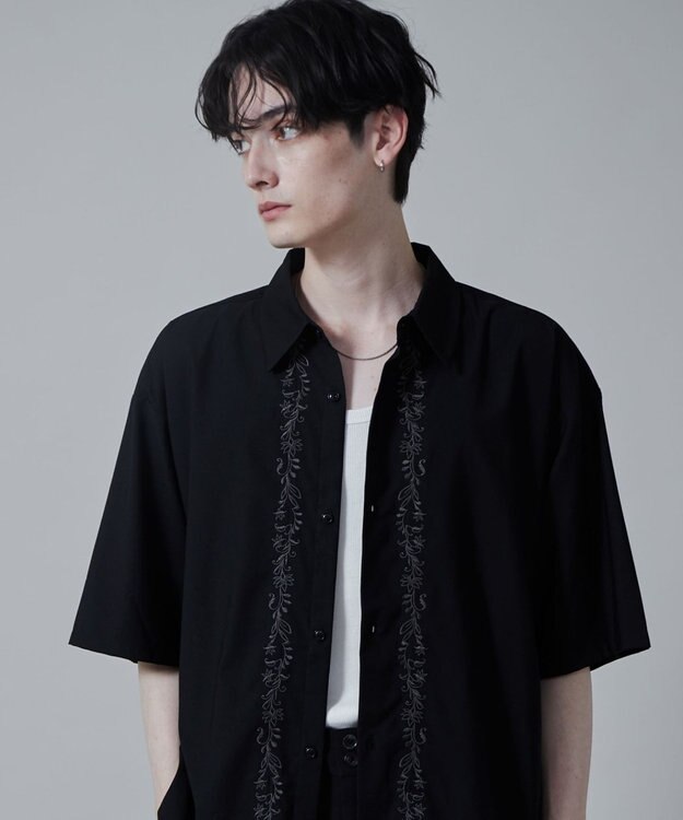 WEGO TRフラワーモチーフシャツ（S） 柄1