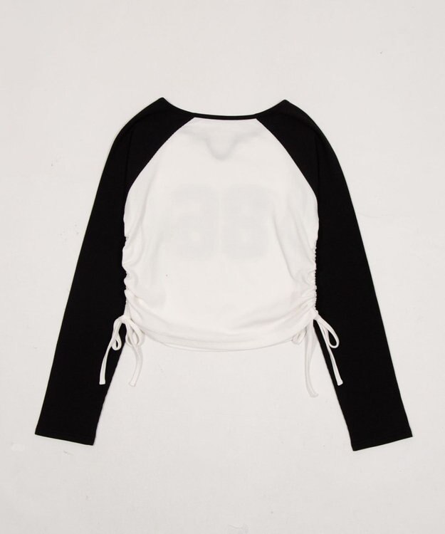 WEGO サイドドロストキーネックロンT ブラック