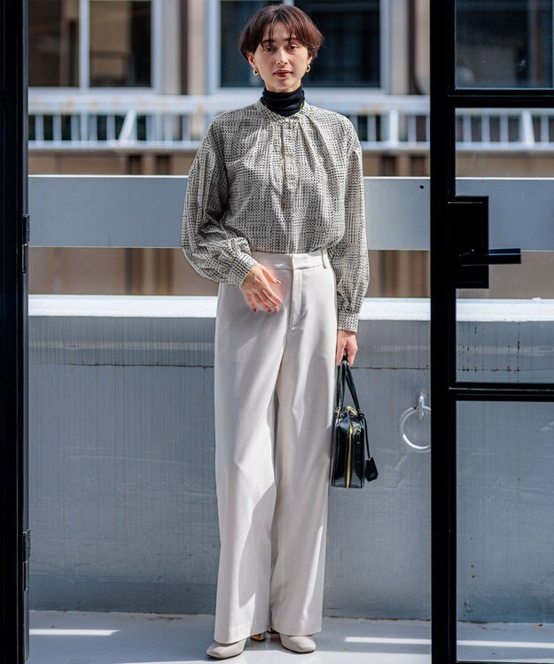 23区 【VERY3月号掲載/洗える】TRコンフォートストレッチ ワイドパンツ アイボリー系