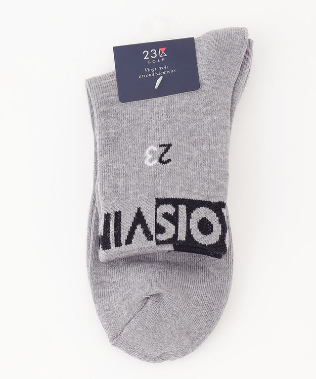 23区GOLF 【MEN】ワンポイントロゴ 15センチ丈ソックス
