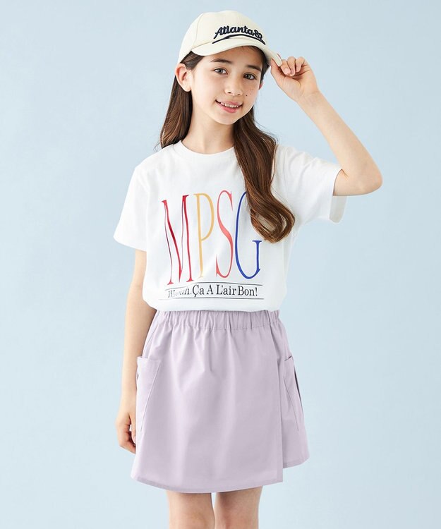 UNFILO 【110-150cm】CLEAN Tee(UNISEX) オフ[カラフルロゴ]