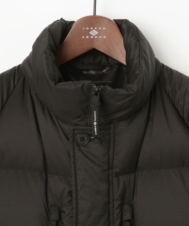 JOSEPH ABBOUD MOUNTAIN 【UNISEX】軽量/撥水  NYリップ ダウンブルゾン ブラック系