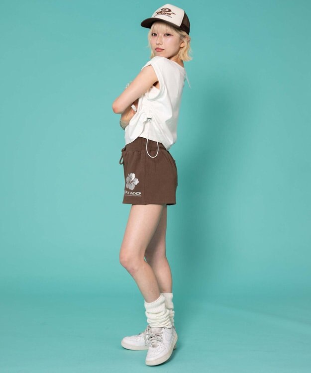 WEGO 【ウエストゴム】別注PIKOショートパンツ ブラウン