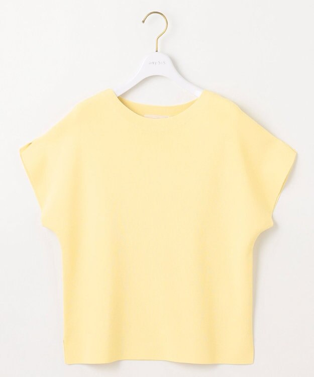 ANY SIS 【接触冷感・UVカット・洗える】ビューティクール フレンチ ニットＴ イエロー