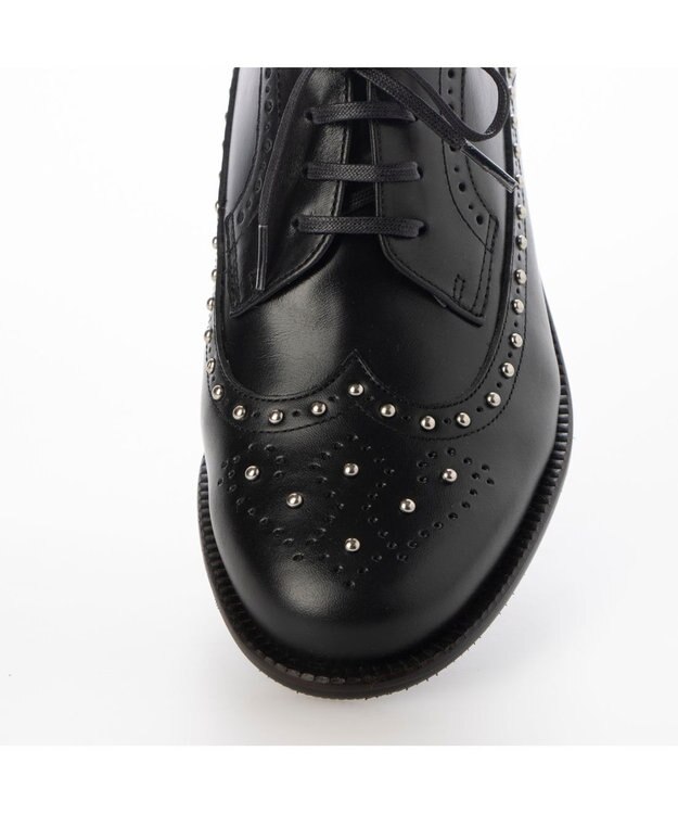 ing <ing>スタッズ付きレースアップシューズ ブラック