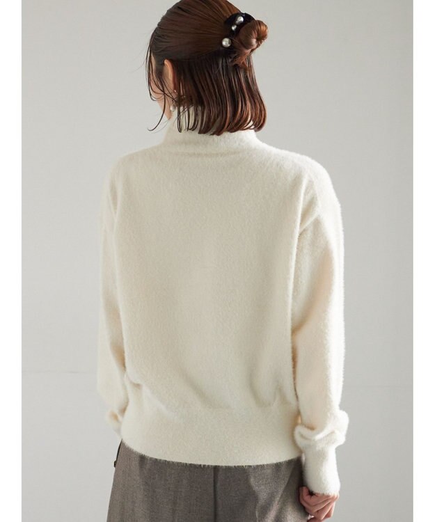 Te chichi 【宮本茉由着用】ハイネックフェザーニット オフホワイト