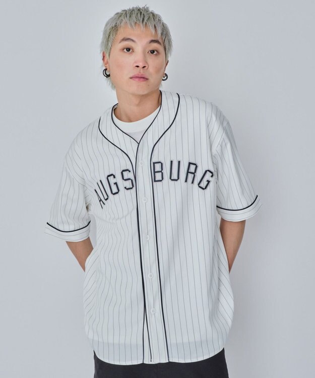 WEGO 【ユニセックス着用ITEM/MLサイズ展開】ベースボールシャツ（SS） ホワイト