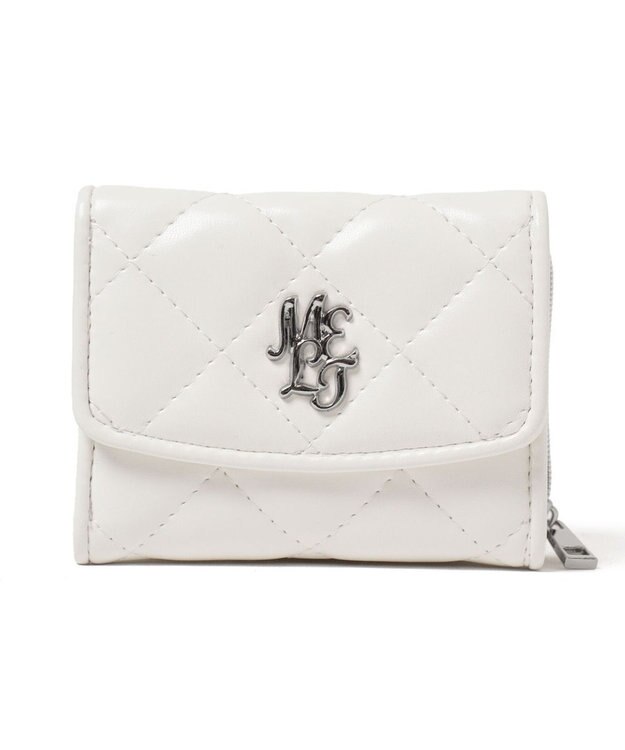 WEGO メタルロゴキルティングウォレット ホワイト