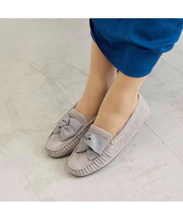 Riz raffinee <Riz raffinee>グログランリボンモカシン グレースエード