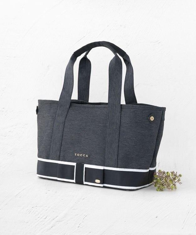 TOCCA CHELSEA OF RIBBON CANVASTOTE キャンバストートバッグ デニム系