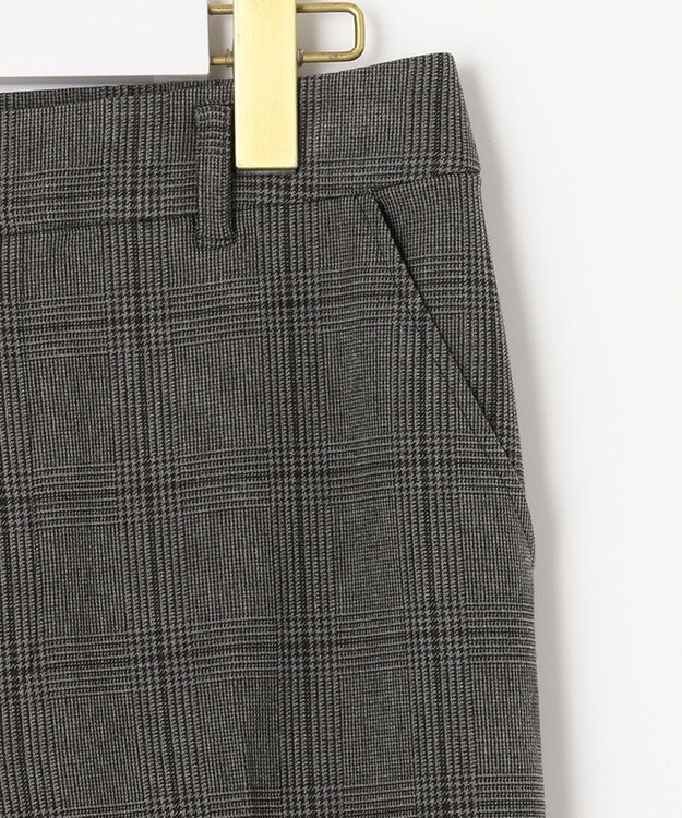 ANY SIS 【蓄熱効果】サーモトロン 2WAYストレッチ テーパードパンツ（チェック柄） チャコールチェック