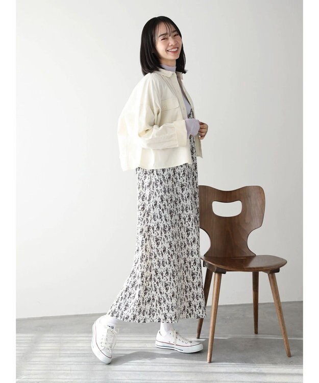 Green Parks 前後２ｗａｙ　プリーツキャミワンピース Ecru