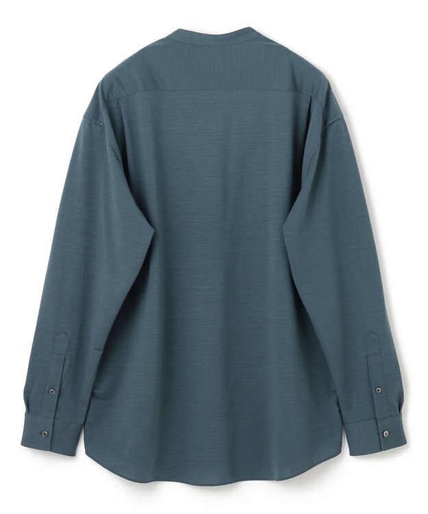 JOSEPH HOMME ウールツイストジャージー　バンドカラーシャツ スモーキーグリーン系