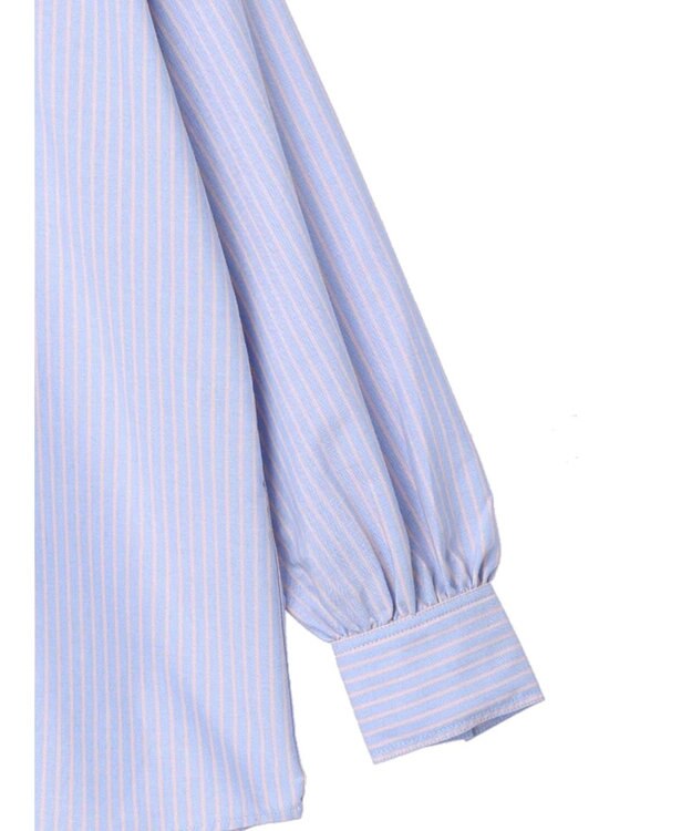 Green Parks ストライプレースアップシャツ Stripe