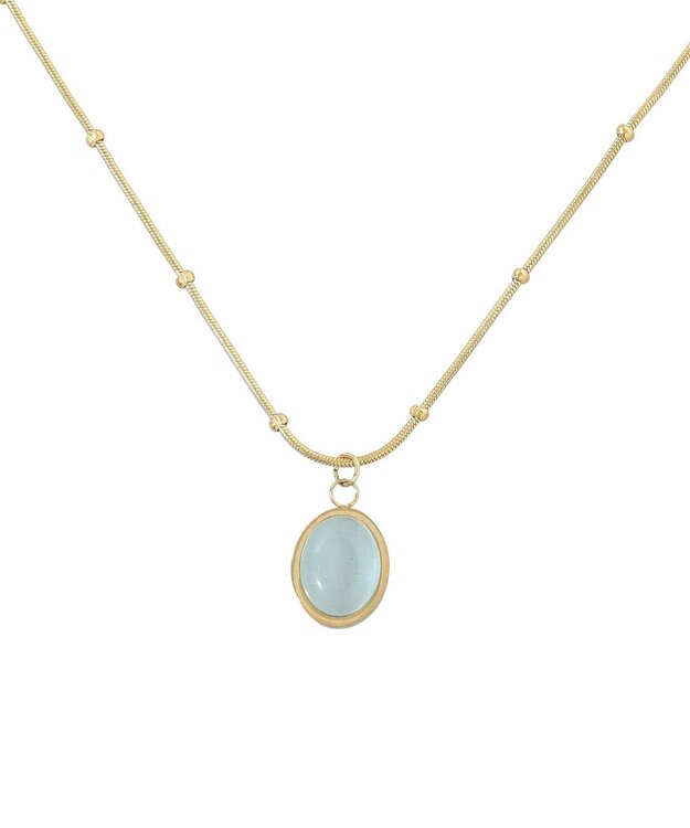 AMERICAN HOLIC 【ステンレス】ストーントップアソートネックレス Blue