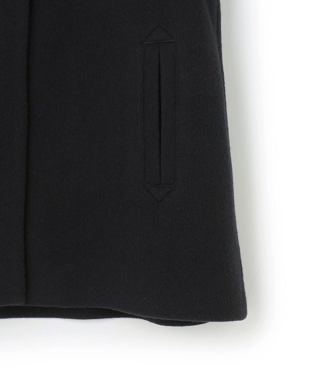 J.PRESS YORK STREET 【WOMEN】2wayショートウールアンゴラビーバー コート ブラック系