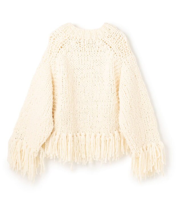 uncrave フリンジプルオーバー ホワイト系