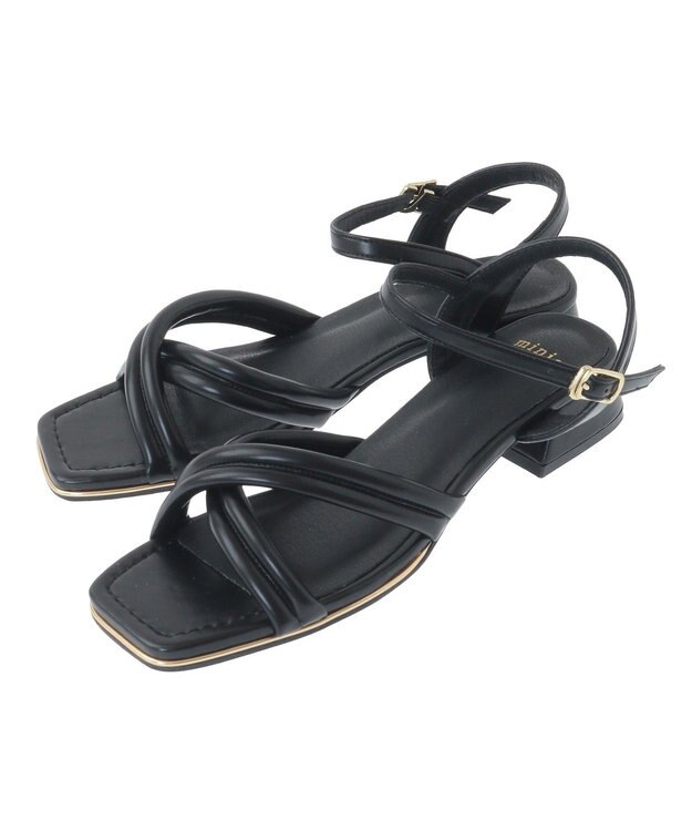 Green Parks ・ｍｉｎｉａ　チューブストラップサンダル Black