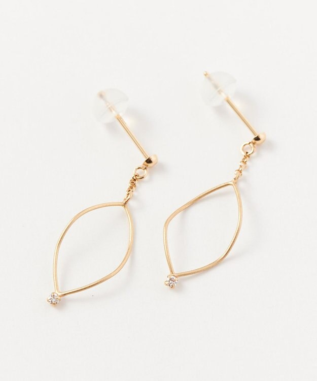 Phoebe 【K10】マーキスダイヤモンドピアス ゴールド