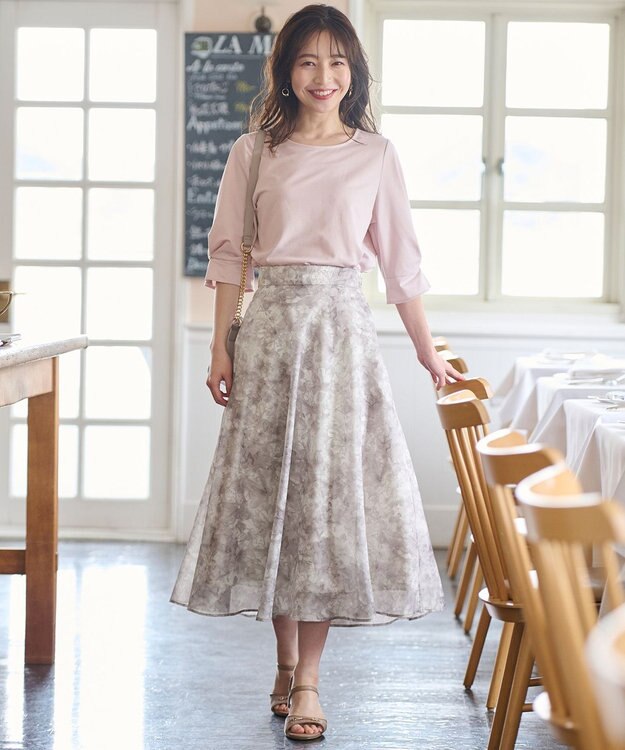 ANY SIS S 【接触冷感・UVカット】サカリバクルーネック プルオーバー ピンク