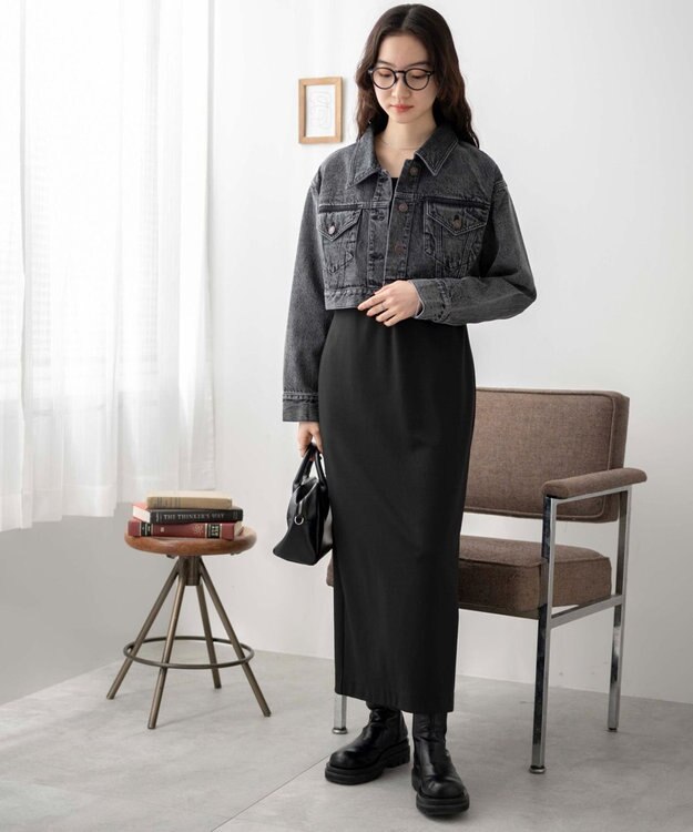 WEGO ショートデニムジャケット ブラックその他