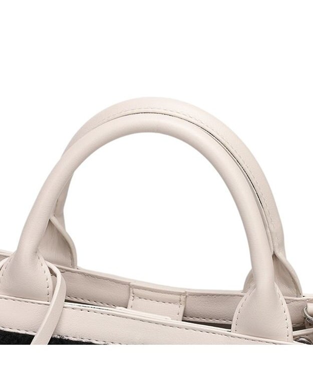 style code 【MERCURYDUO/マーキュリーデュオ】カードケース付　ロゴ刺繍ボアトートバッグ ブラック