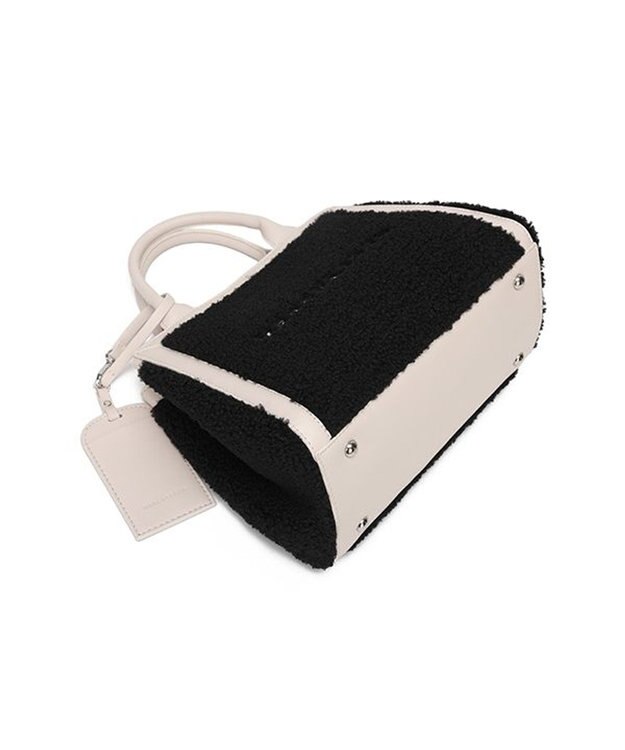 style code 【MERCURYDUO/マーキュリーデュオ】カードケース付　ロゴ刺繍ボアトートバッグ ブラック