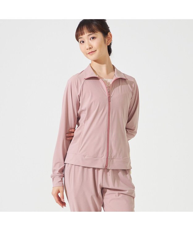 Chacott ウォームアップジャケット グレイッシュローズ