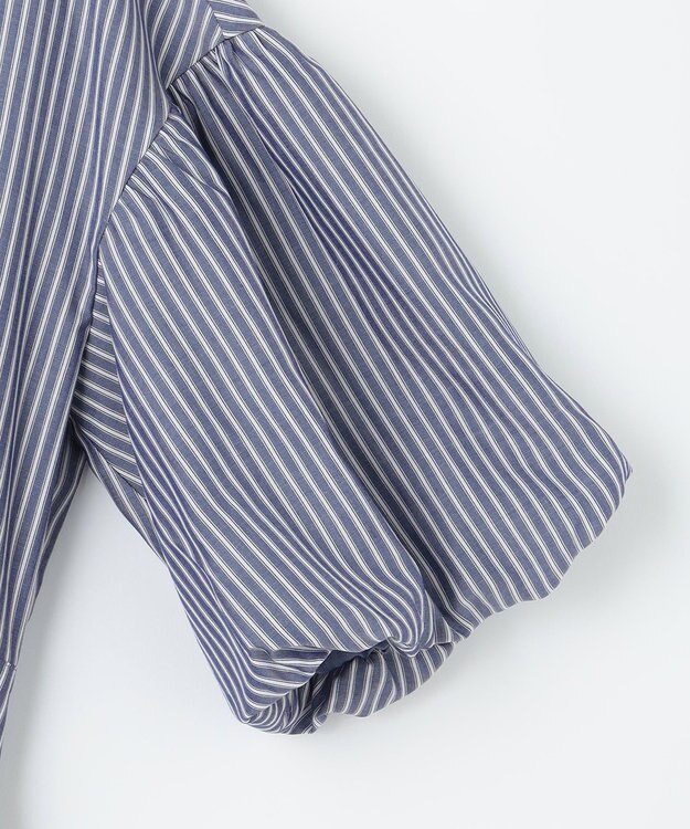 組曲 L 【WEB限定カラーあり】ボリュームスリーブシャツワンピース 【WEB限定】ブルー系9