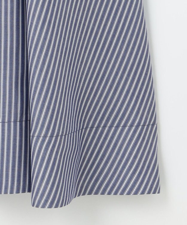 組曲 【WEB限定カラーあり】ボリュームスリーブシャツワンピース 【WEB限定】ブルー×ストライプ系9