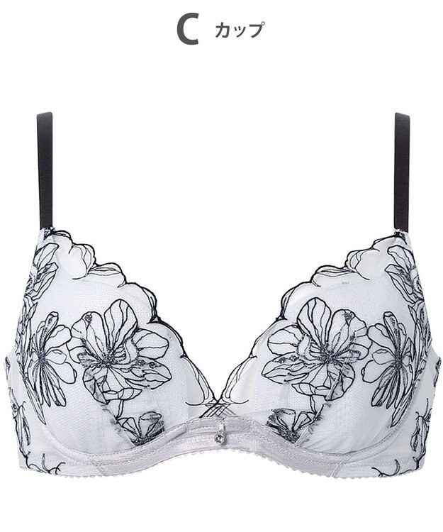 WACOAL ブラジャー 【夏めくブラ】 メッシュ素材(カップ) さらり爽快 バストメイク機能 夏 夏ブラ レディース BXB475 /ワコール グレー