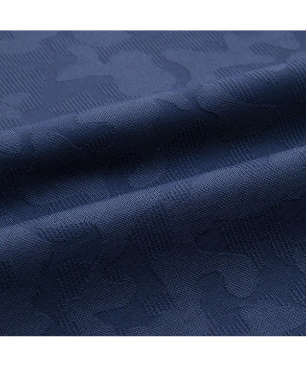 ZERO HALLIBURTON エレガントカモ柄ジャガードモックネックTシャツ ZHG-M5S8b 82957 ネイビー