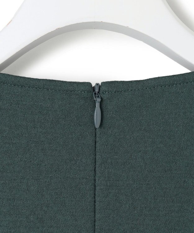 23区 S 【洗える】ウールミルドジャージー ビスチェライクコンビ カットソー ダークグリーン系