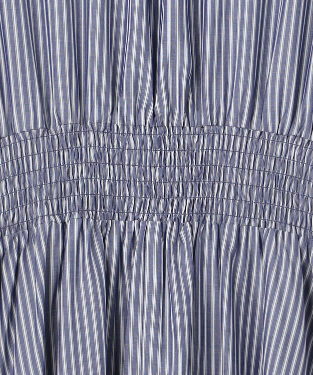 組曲 【WEB限定カラーあり】ボリュームスリーブシャツワンピース 【WEB限定】ブルー×ストライプ系9