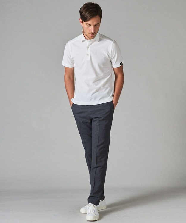 GOTAIRIKU ロングセラー【洗える/折り目加工/シワになりにくい/ウエストアジャスター】ウォッシャブル サマーウール100％パンツ_定番色(ノータック)23/24年モデル ミディアムグレー系