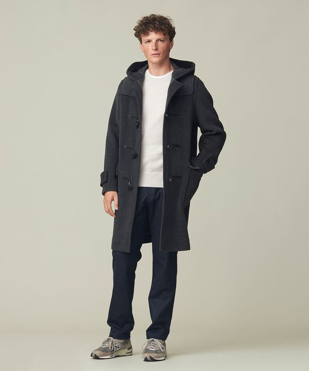 J.PRESS MEN カシミア サドルショルダー クルーネック ニット ライトグレー系