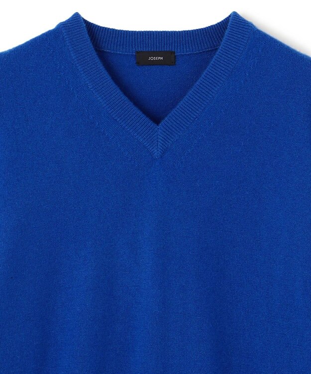 JOSEPH HOMME ピュアカシミヤ　Vネックニット ブルー系