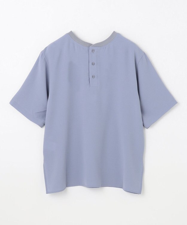 ANY 【WEB限定/UVカット/吸水速乾/接触冷感】ジョーゼットロゴ半袖Tシャツ ブルー