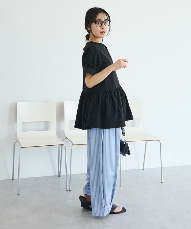 CRAFT STANDARD BOUTIQUE ペプラムチュニック Black