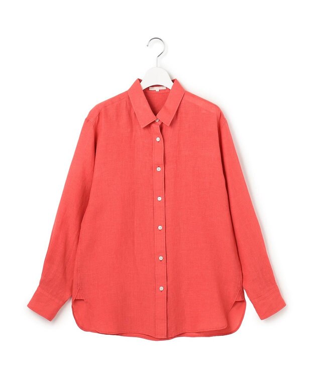 23区 【先行予約】LIBECOリネン ベーシック シャツ オレンジ系