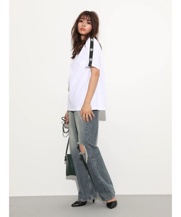 Green Parks ＥＧＯＩＳＴ　袖ロゴラインプルオーバー Off White